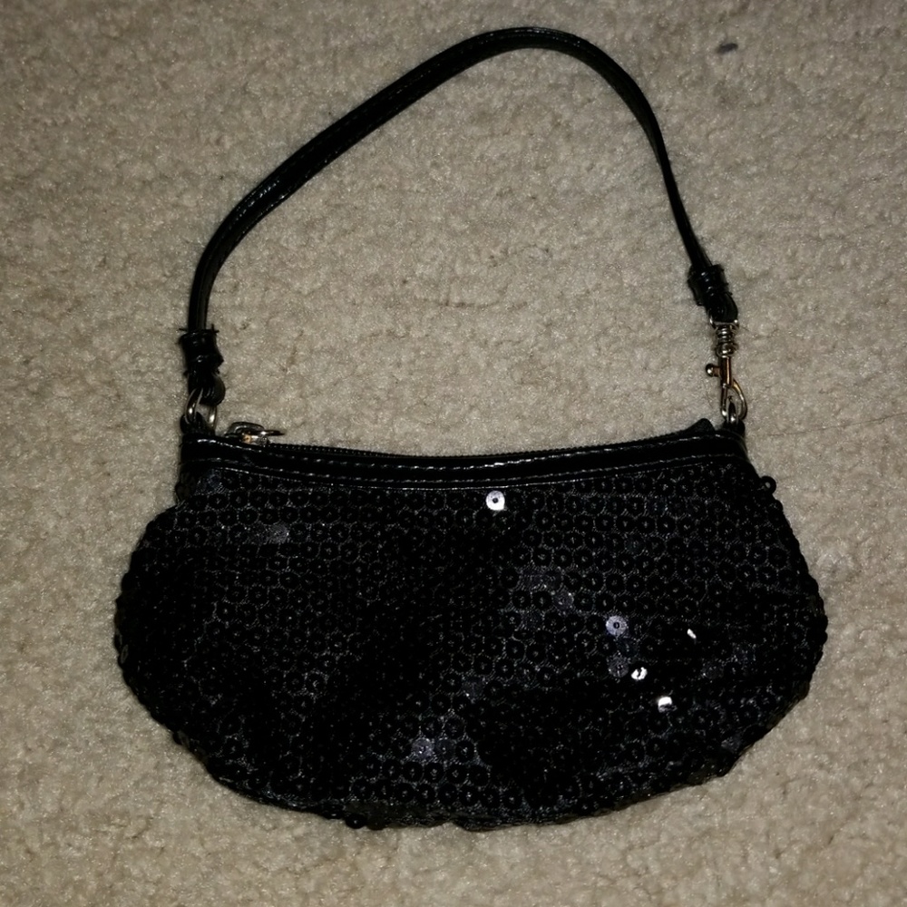 Small black sequin bag